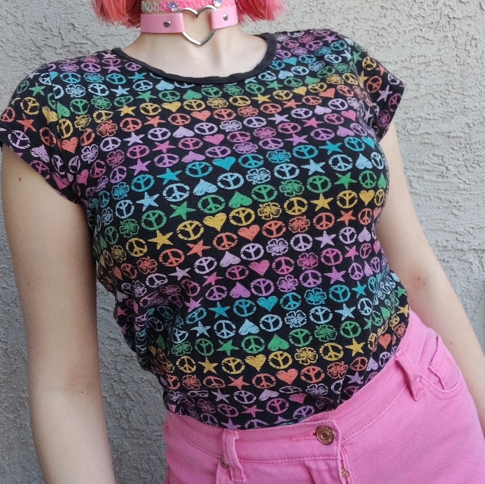 Rainbow Y2K tee